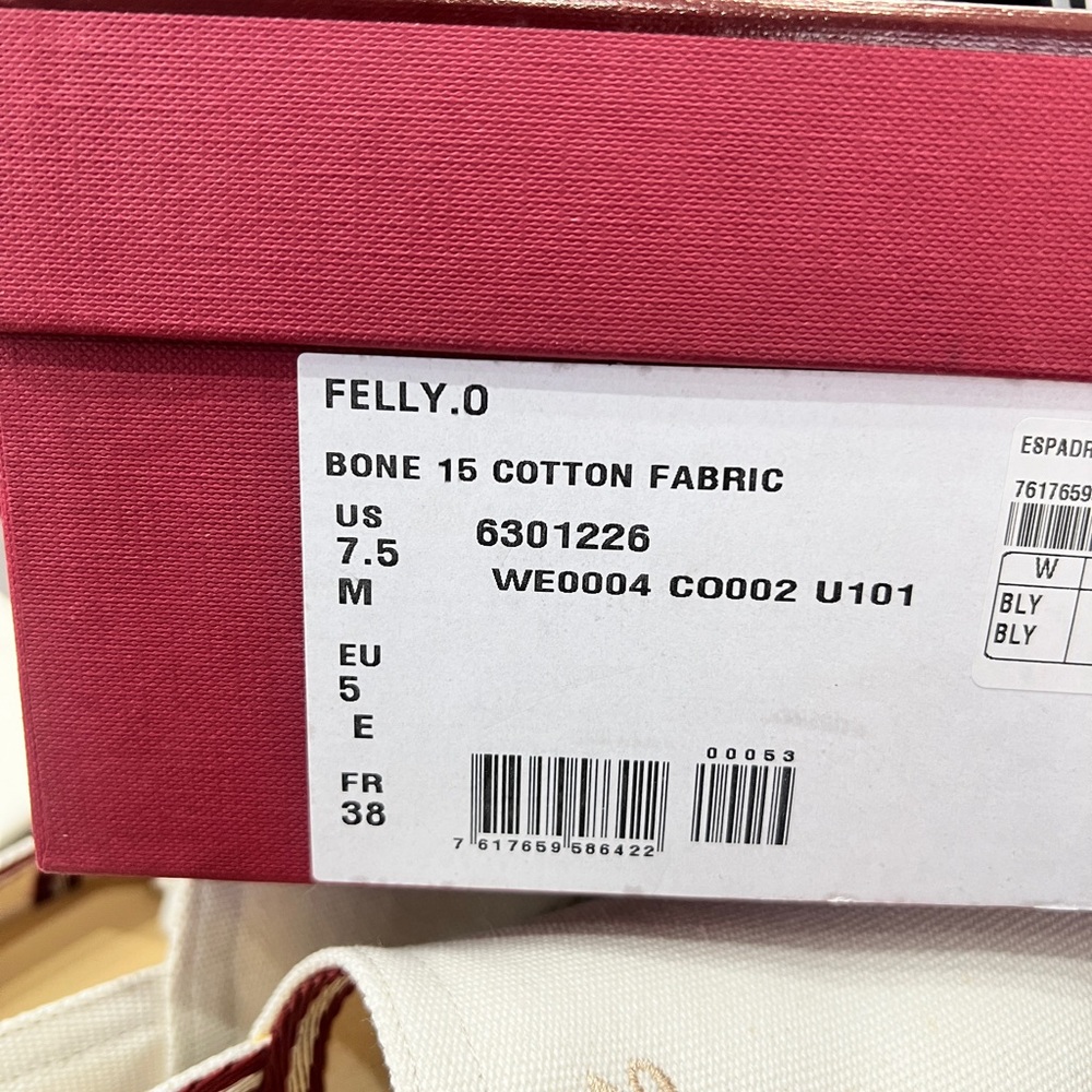 Bally Felly Women's Bone Cotton Fabric Loafers, Size 7.5 Running big half size - Picture 8 of 8